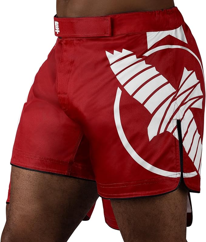 Fightshorts Hayabusa Icon (Cortos) (Rojo / Blanco) (Disponible por Encargo)