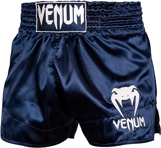 Fightshorts de Muay Thai Venum Classic (Azul / Blanco) (Disponible por Encargo)