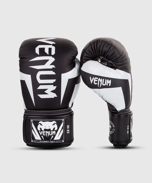 Guantes de Box Venum Elite (Negro / Blanco) (Disponible por Encargo)