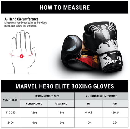 Guantes de Box Hayabusa T3 Edición Venom (Marvel) (Disponible por Encargo)