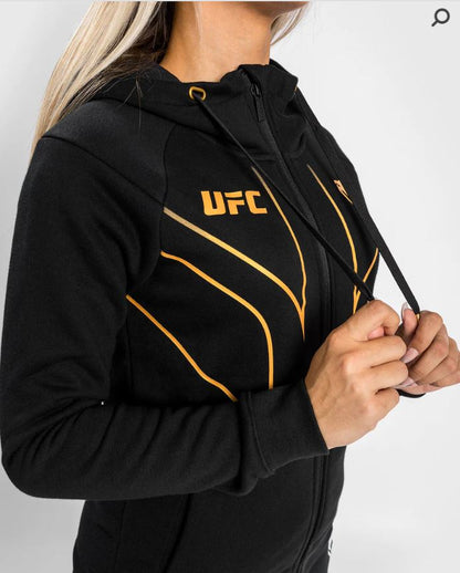 Jacket de Mujer Venum UFC Fight Night 2.0 Replica (Negro / Amarillo) (Disponible por Encargo)