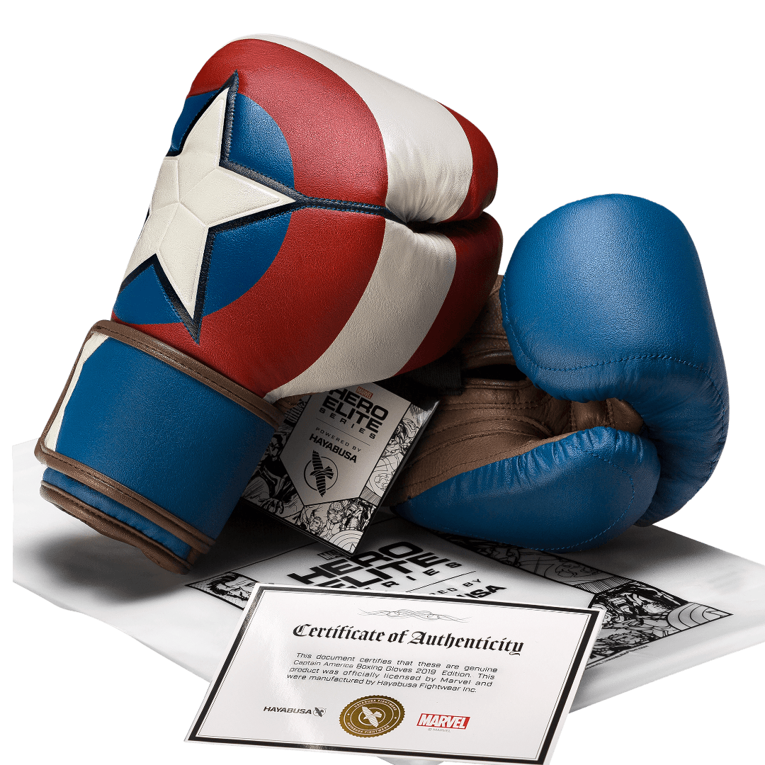 Guantes de Box Hayabusa T3 Edición Capitán América Steve Rogers (Marvel) (Disponible por Encargo)
