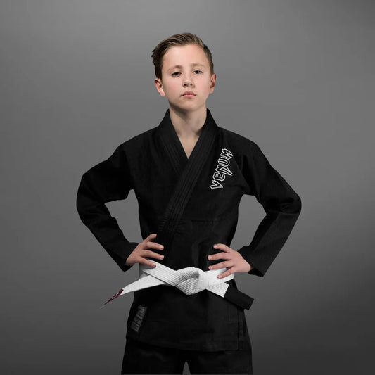 Uniforme de Jiujitsu Brasileño Venum Contender para Niño (Negro) (Disponible por Encargo)