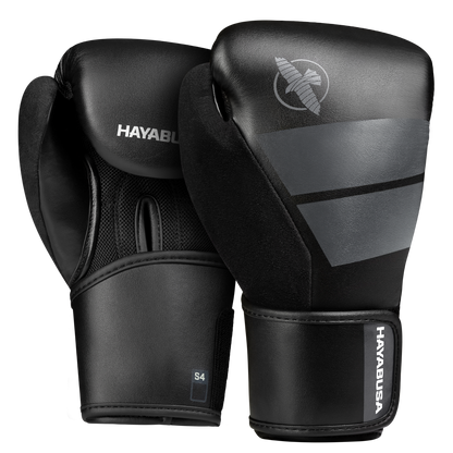 Guantes de Box Hayabusa S4 para Niños (Negro / Gris) (Disponible por Encargo)