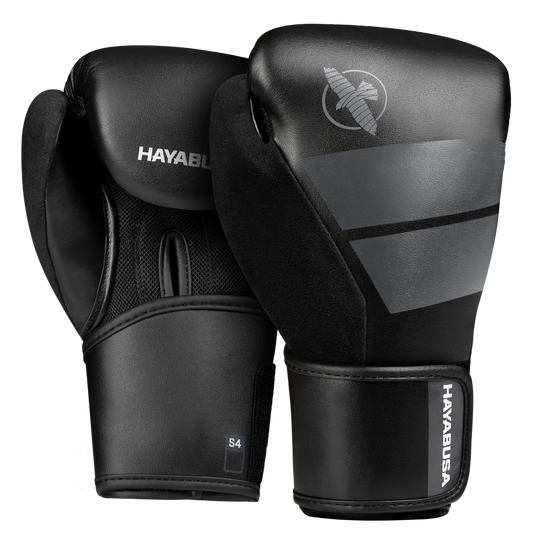 Guantes de Box Hayabusa S4 para Niños (Negro / Gris) (Disponible por Encargo)