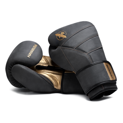 Guantes de Box Hayabusa T3 de Cuero de Lujo (Negro / Dorado) (Disponible por Encargo)