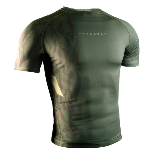 Rashguard Manga Corta para Hombre Hayabusa Apex (Verde Oliva) (Disponible por Encargo)