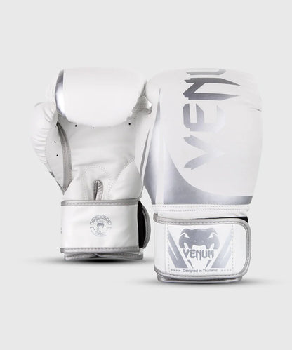 Guantes de Box Venum Challenger 2.0 (Blanco / Plateado) (Disponible por Encargo)