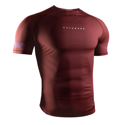 Rashguard Manga Corta para Hombre Hayabusa Core (Rojo) (Disponible por Encargo)