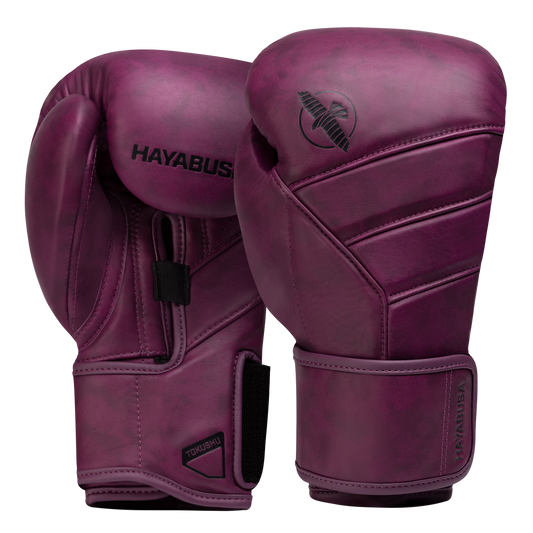Guantes de Box Hayabusa T3 de Cuero de Lujo (Morado) (Disponible por Encargo)