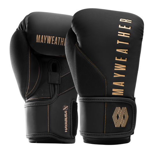 Guantes de Box Hayabusa Mayweather Champ (Negro / Dorado) (Disponible por Encargo)