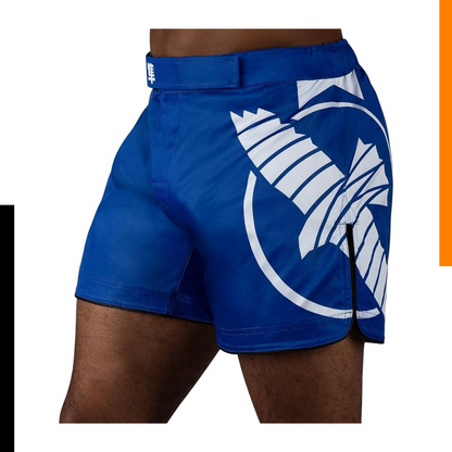 Fightshorts Hayabusa Icon (Cortos) (Azul / Blanco) (Disponible en Costa Rica y por Encargo)