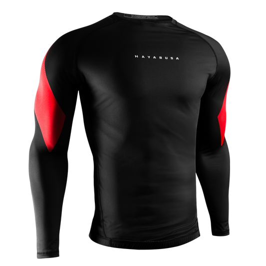 Rashguard Manga Larga para Hombre Hayabusa Pro Ranked (Negro) (Disponible por Encargo)