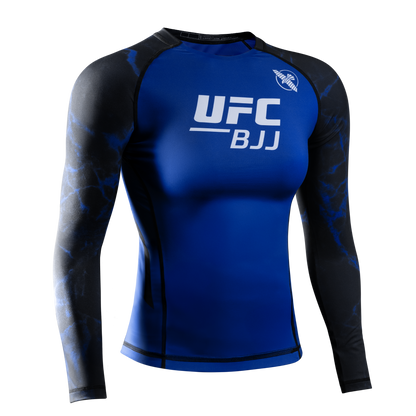 Rashguard Manga Larga para Mujer Hayabusa UFC BJJ (Negro / Azul) (Disponible por Encargo)