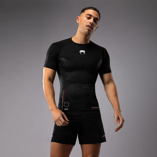 Rashguard Manga Corta para Hombre Venum Tactical XT (Negro / Negro) (Disponible por Encargo)