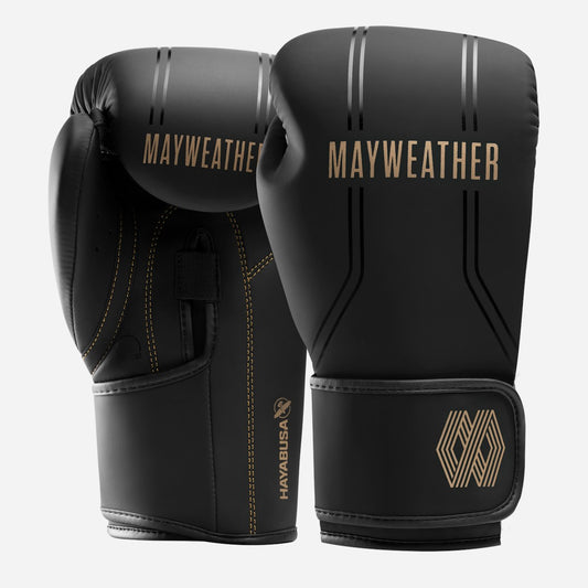 Guantes de Box Hayabusa Mayweather Contender (Negro / Dorado) (Disponible por Encargo)
