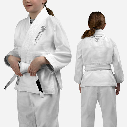 Uniforme de Jiujitsu Brasileño Hayabusa Essential para Niño (Blanco) (Disponible por Encargo)