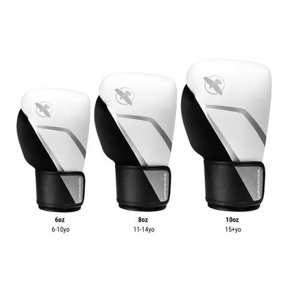 Guantes de Box Hayabusa E1 para Niños (Blanco / Gris) (Disponible por Encargo)