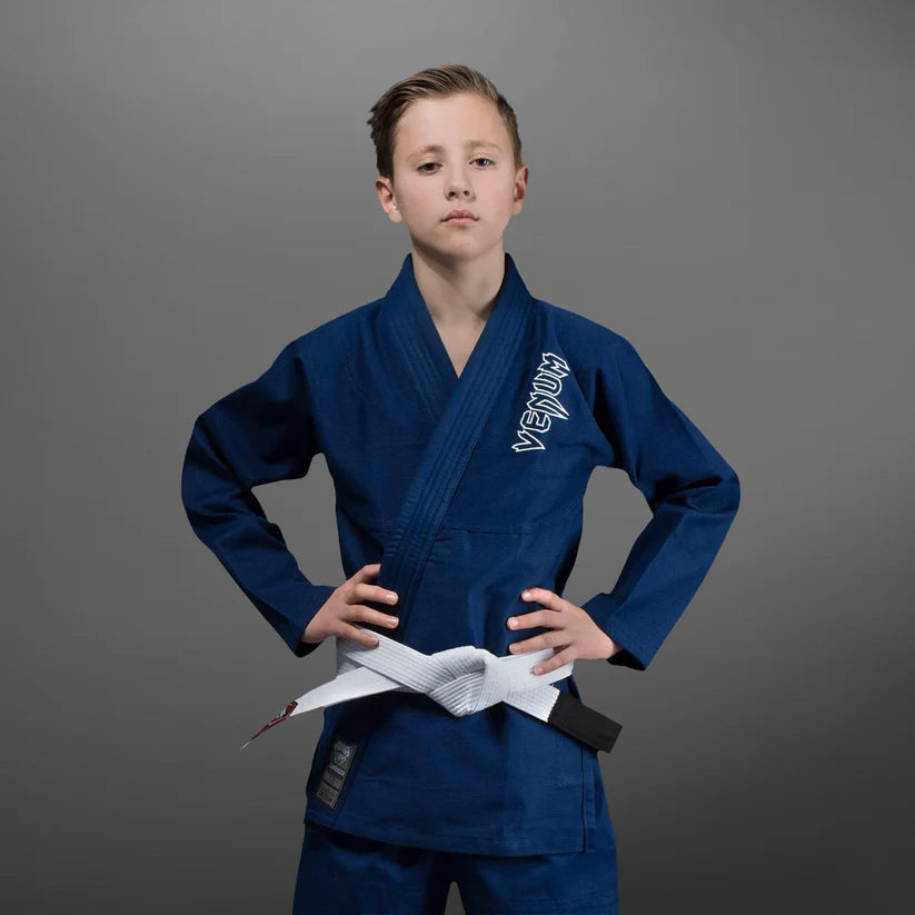 Uniforme de Jiujitsu Brasileño Venum Contender para Niño (Azul Naval) (Disponible por Encargo)