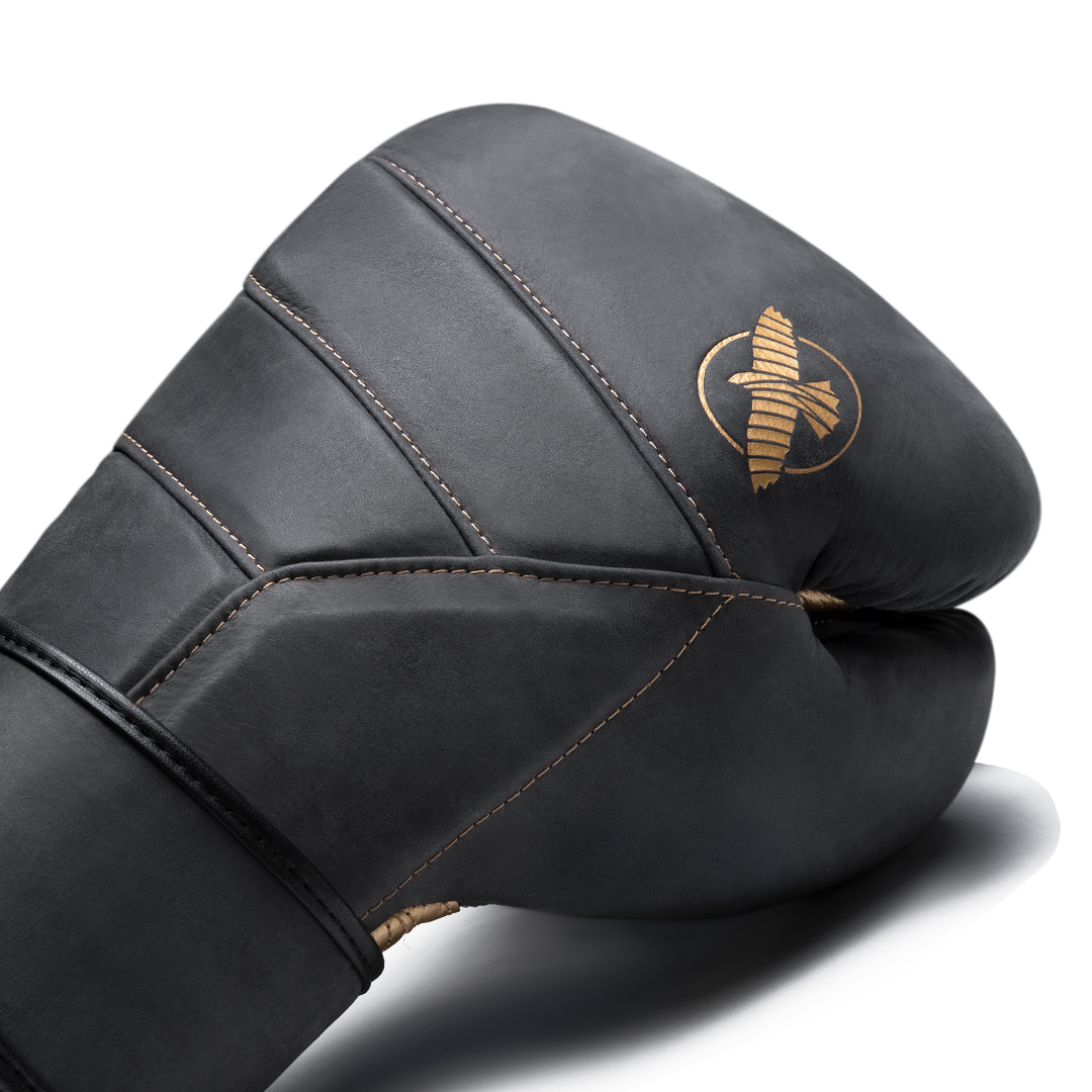 Guantes de Box Hayabusa T3 de Cuero de Lujo (Negro / Dorado) (Disponible por Encargo)
