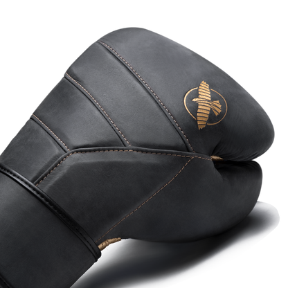 Guantes de Box Hayabusa T3 de Cuero de Lujo (Negro / Dorado) (Disponible por Encargo)