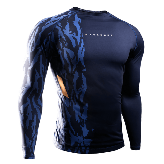 Rashguard Manga Larga para Hombre Hayabusa Apex (Azul Noche) (Disponible por Encargo)