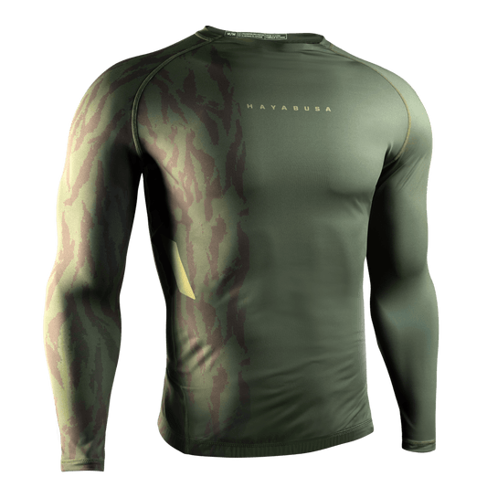 Rashguard Manga Larga para Hombre Hayabusa Apex (Verde Oliva) (Disponible por Encargo)