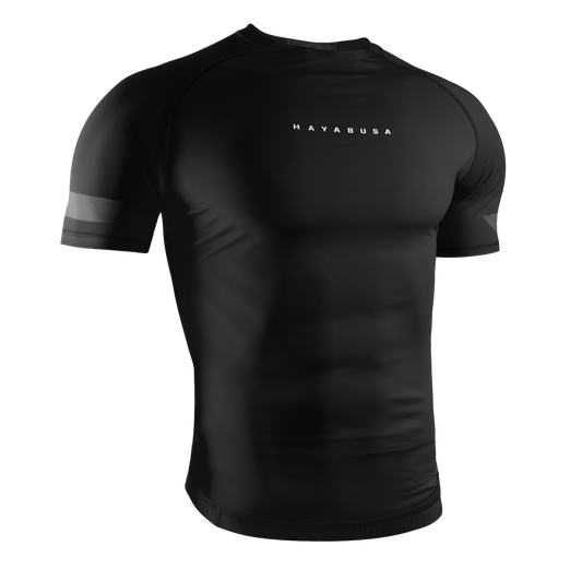 Rashguard Manga Corta para Hombre Hayabusa Core (Negro) (Disponible por Encargo)
