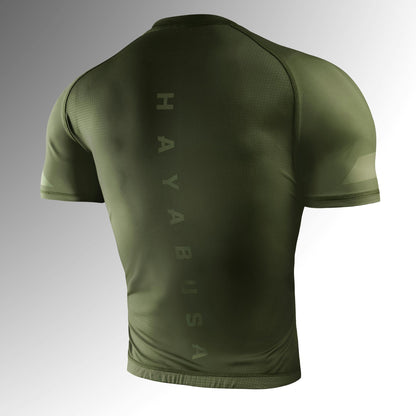 Rashguard Manga Corta para Hombre Hayabusa Core (Verde) (Disponible por Encargo)