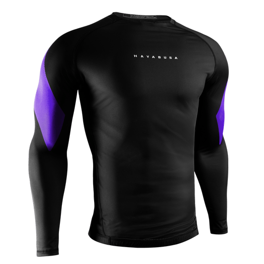 Rashguard Manga Larga para Hombre Hayabusa Pro Ranked (Morado) (Disponible por Encargo)