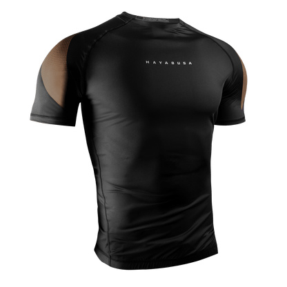 Rashguard Manga Corta para Hombre Hayabusa Pro Ranked (Café) (Disponible por Encargo)