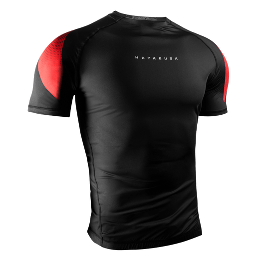 Rashguard Manga Corta para Hombre Hayabusa Pro Ranked (Negro) (Disponible por Encargo)