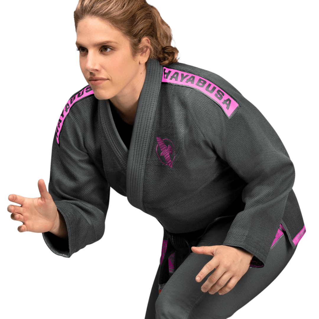 Uniforme de Jiujitsu Brasileño Liviano Hayabusa Lightweight (Gris / Rosado) (Disponible por Encargo)