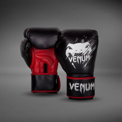 Guantes de Box Venum Contender para Niño (Negro / Rojo) (Disponible en Costa Rica)