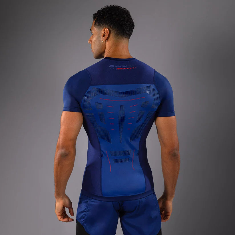 Rashguard Manga Corta para Hombre Venum Technical 3.0 (Azul Nocturno) (Disponible en Costa Rica)
