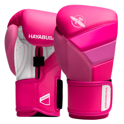Guantes de Box Hayabusa T3 Neón (Rosado / Blanco) (Disponible por Encargo)