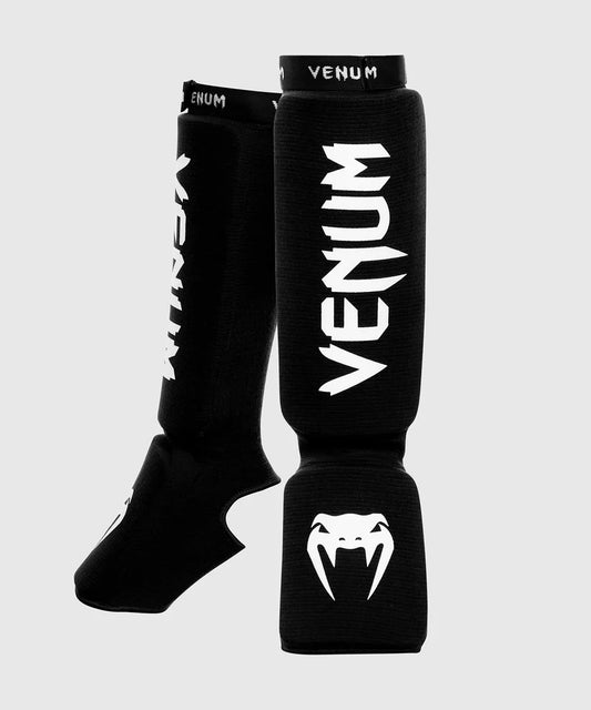Espinilleras de Media Venum Kontact (Negro / Blanco) (Disponible por Encargo)