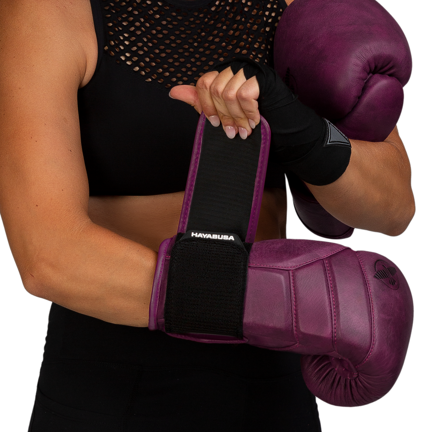 Guantes de Box Hayabusa T3 de Cuero de Lujo (Morado) (Disponible por Encargo)