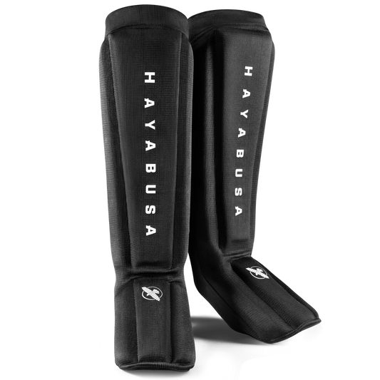 Espinilleras Hayabusa Core (Negro / Blanco) (Disponibles en Costa Rica)