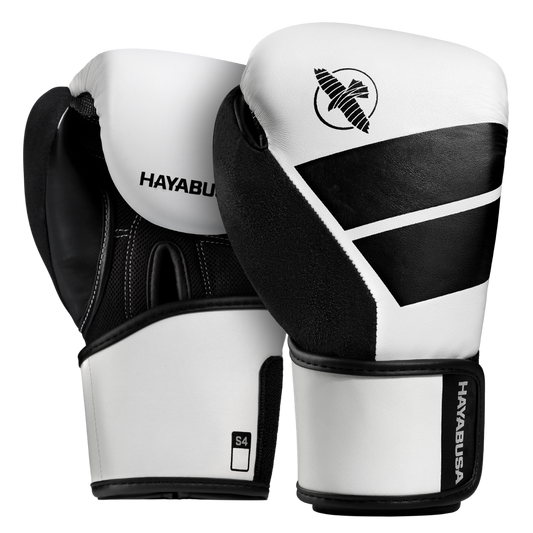 Guantes de Box Hayabusa S4 para Niños (Blanco / Negro) (Disponible por Encargo)
