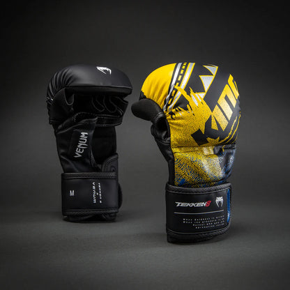 Guantes de MMA Venum x Tekken 8 Edición King (Sparring) (Amarillo / Negro) (Disponible en Costa Rica)
