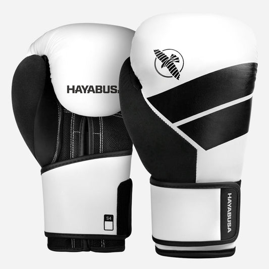 Guantes de Box Hayabusa S4 (Blanco / Negro) (Disponible por Encargo)