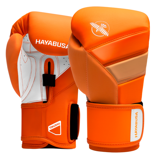 Guantes de Box Hayabusa T3 Neón (Anaranjado / Blanco) (Disponible por Encargo)