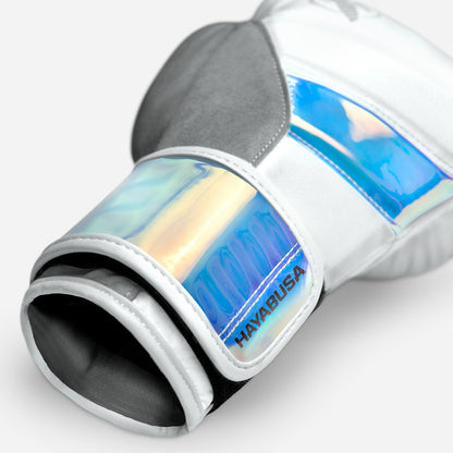 Guantes de Box Hayabusa T3 (Blanco / Plateado Metálico) (Disponible por Encargo)