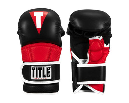 Guantes de MMA Title Full Contact (Sparring) (Negro / Rojo) (Disponible por Encargo)
