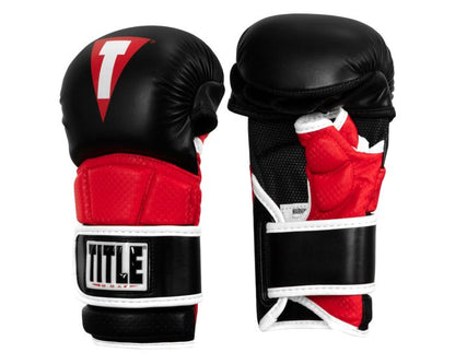 Guantes de MMA Title Full Contact (Sparring) (Negro / Rojo) (Disponible por Encargo)
