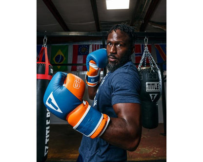 Guantes de Box Title de Gel Freestyle (Azul / Naranja) (Disponible por Encargo)