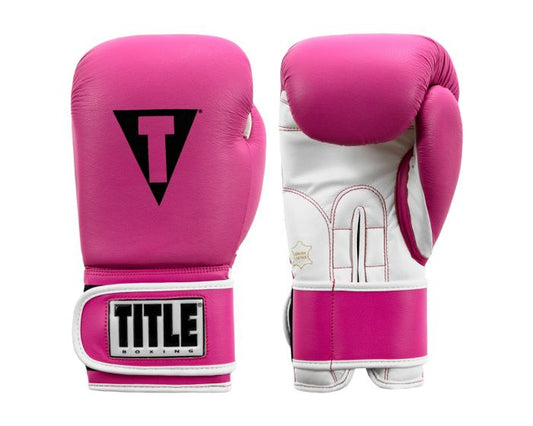 Guantes de Box Title Pro Style 3.0 (Cuero) (Rosa / Blanco) (Disponible por Encargo)