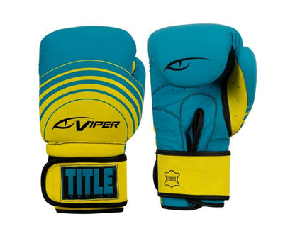 Guantes de Box Title Viper Select 2.0 (Cuero) (Turquesa / Amarillo) (Disponible por Encargo)