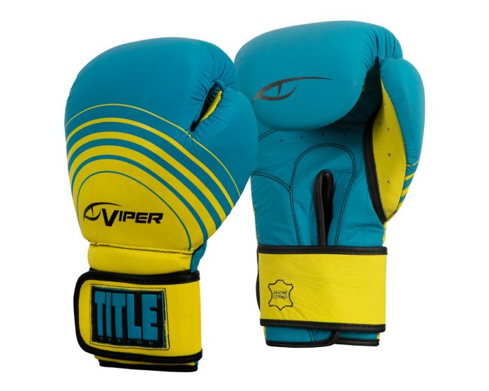 Guantes de Box Title Viper Select 2.0 (Cuero) (Turquesa / Amarillo) (Disponible por Encargo)